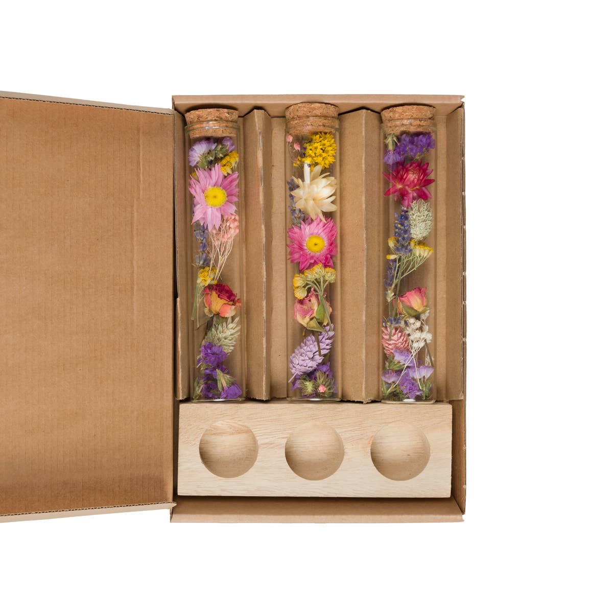 Caja de regalo - Flores secas - Mensaje en una caja - L