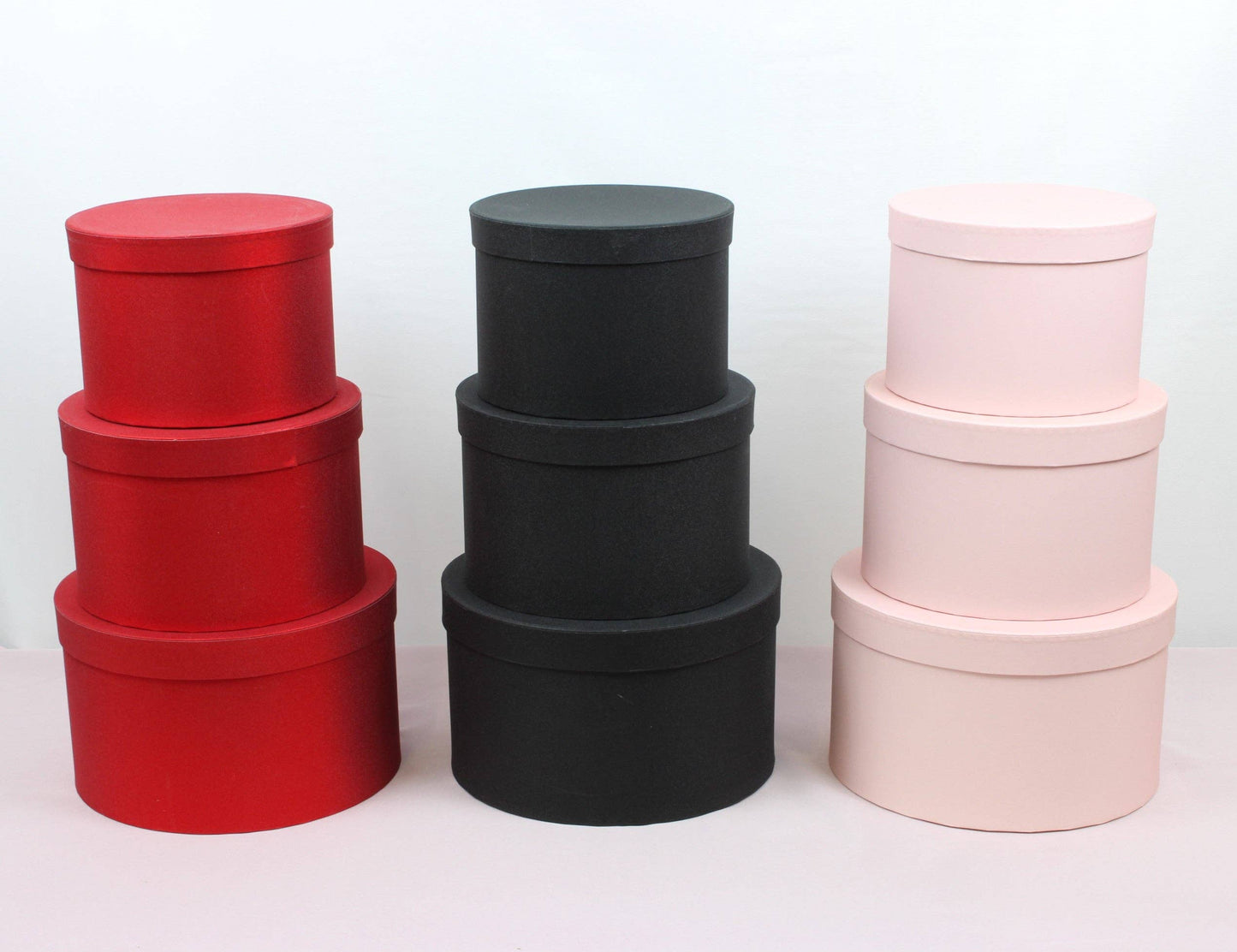 Sombrero redondo y brillante con tapa con tapa, varios colores y tamaños, para rosas en conserva, regalos, arreglos de chocolate y fresas