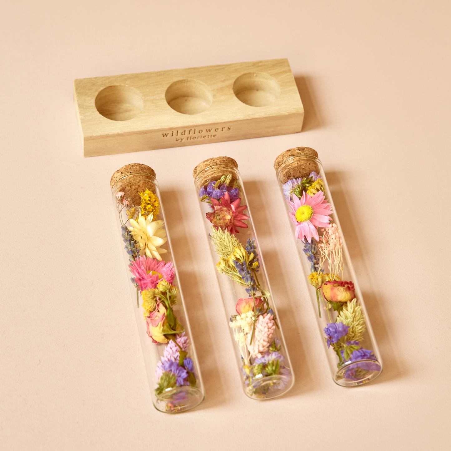 Caja de regalo - Flores secas - Mensaje en una caja - L