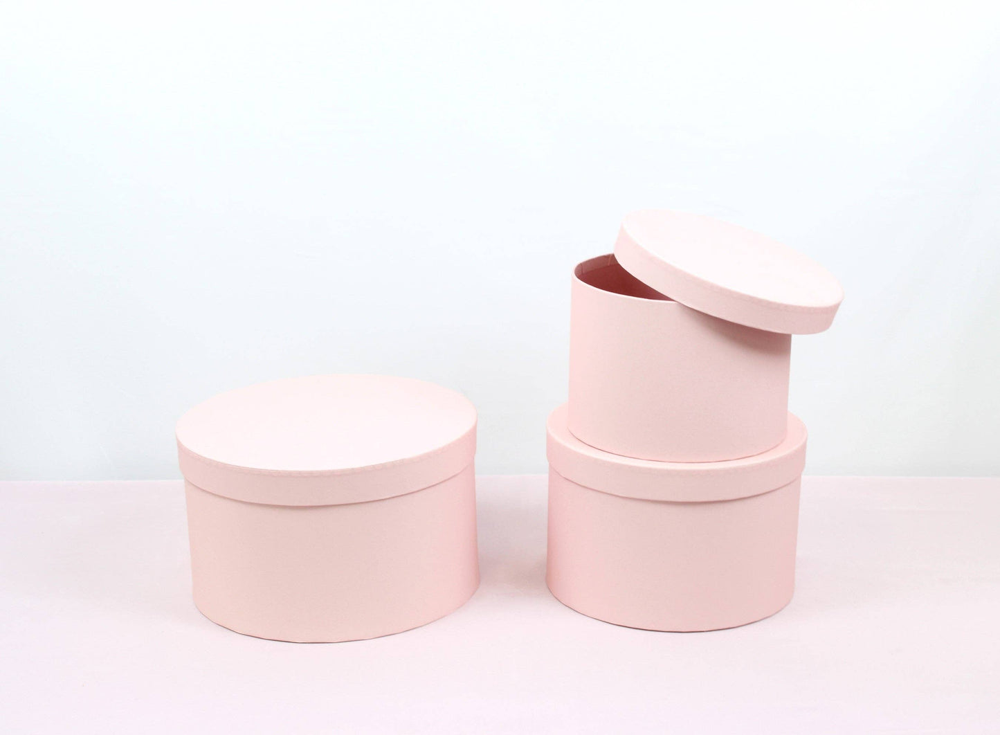 Sombrero redondo y brillante con tapa con tapa, varios colores y tamaños, para rosas en conserva, regalos, arreglos de chocolate y fresas