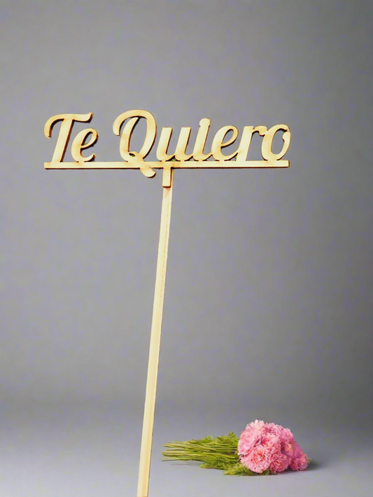 Pick de madera Te quiero