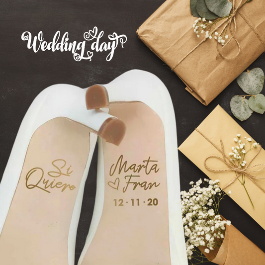 Etiqueta para tacones de novia